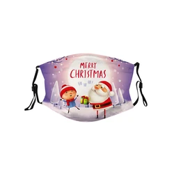 Wholesale Customization Fashion Party Mask Style New Christmas Picture Printed Hanging Ear Facemask For Adult And Kid