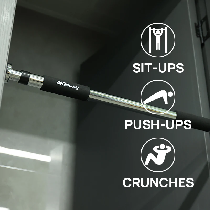 MDBuddy Wholesale Iron Door Gym Steel Pull Up Bar Multi Function Bar Steel Chin Up Bar
