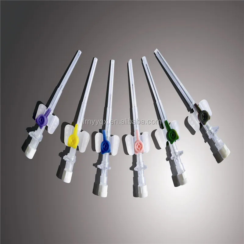 Manufacture IV cannula with wings and injection port 14G -26G CE&ISO EO sterile
