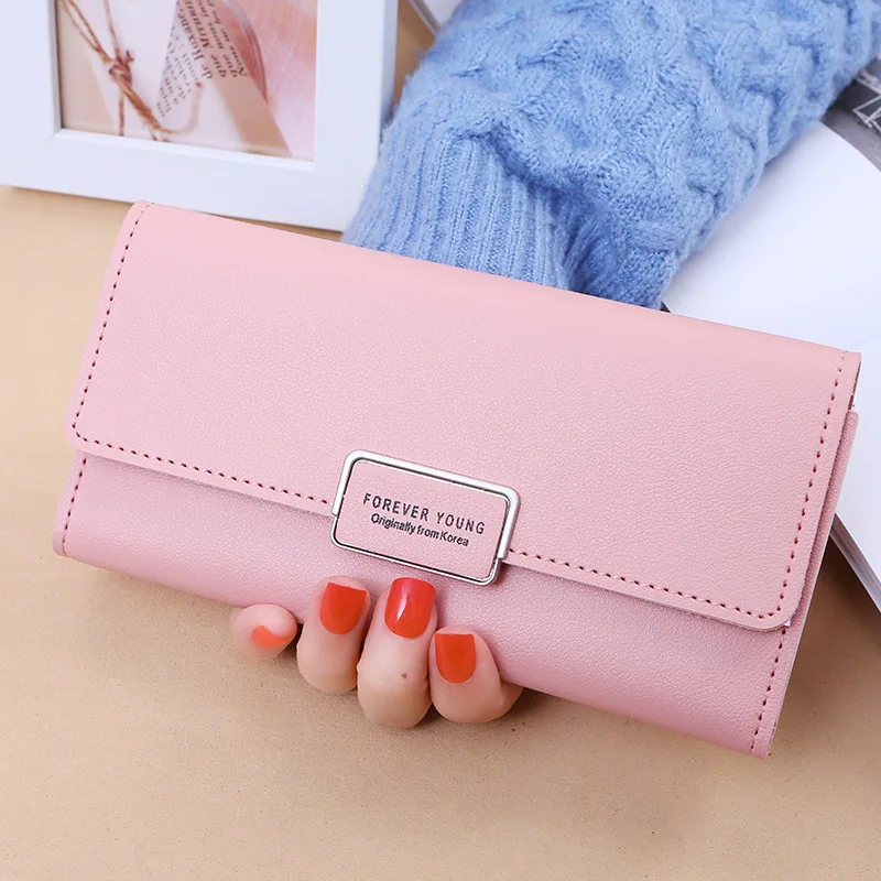 Hot Sale fashion Portable  Waterproof  Purse  Pu  Leather Wallet For  Women