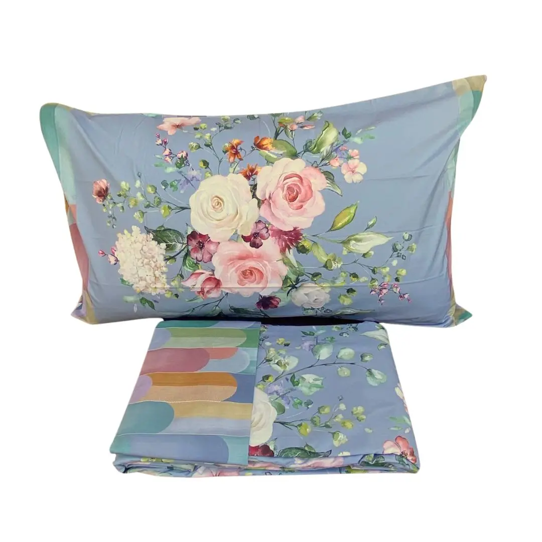 Высококачественный модный стиль цифровой печати Acquerello 100% хлопок Percale набор пододеяльников