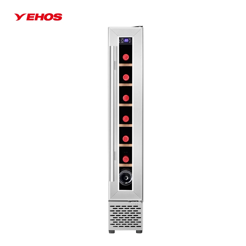 Гарантия коммерческого качества встроенный винный охладитель стеклянная дверь морозильник холодильник бар шкаф