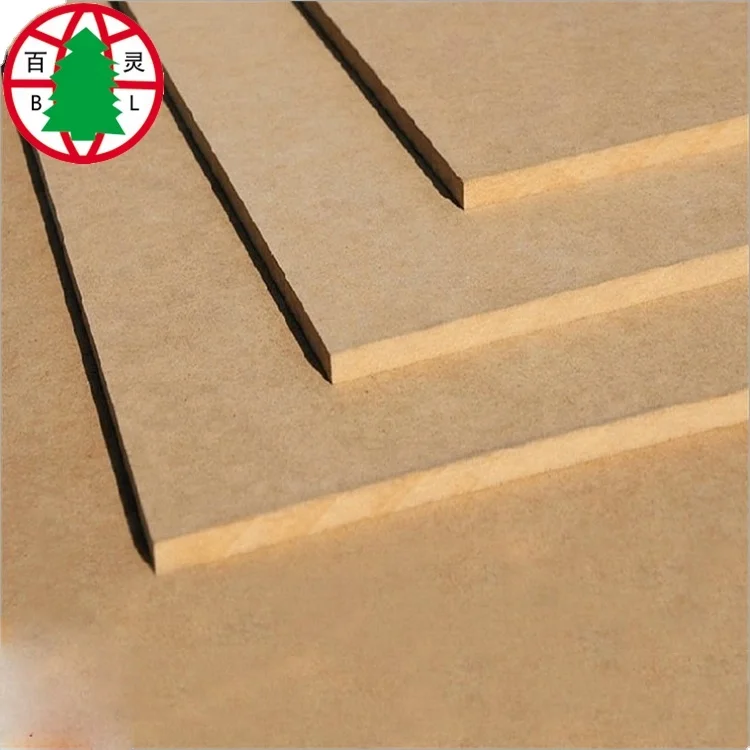 Best quality 3mm 6mm 12mm 15mm 18mm raw plain fibreboards mdf wood board for furniture making