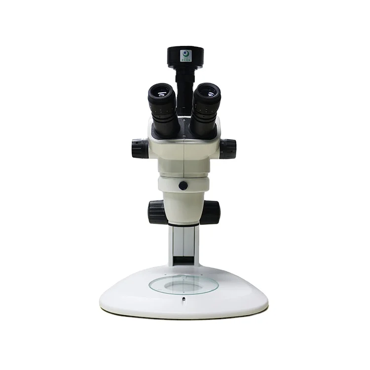 Stereoscopic microscope with continuous zoom, photographic storage and stereoscopic microscope SGO-67T1