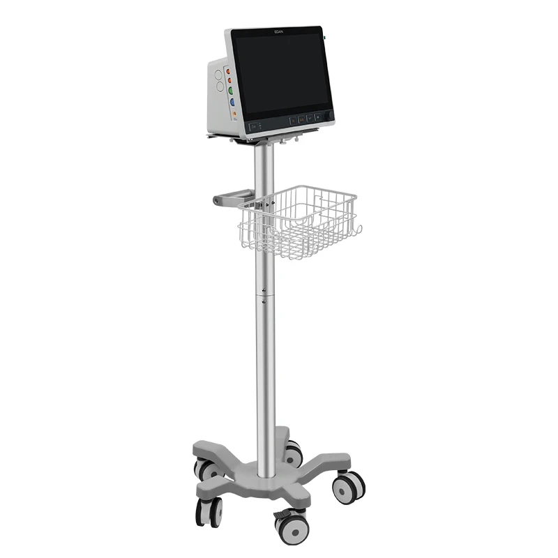 12.1 Inch Vital Signs Monitor Chinese Design Hospital Equipment Optional Cardiac Monitor Trolley Durable Metal Material Outdoor