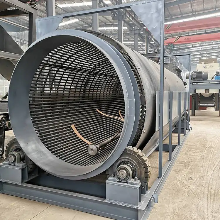 Heavy Duty Mobile Topsoil Rotary Drum Screening Machine Price Stone Trommel Screen Sand Screening Machine