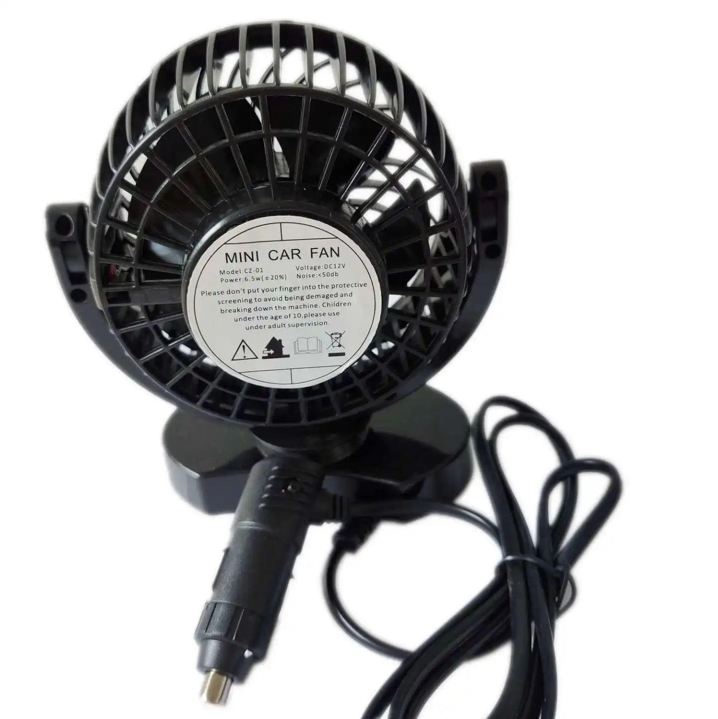 Universal electric 5vUSB12v/24v cigarette lighter fan car single head cooling fan