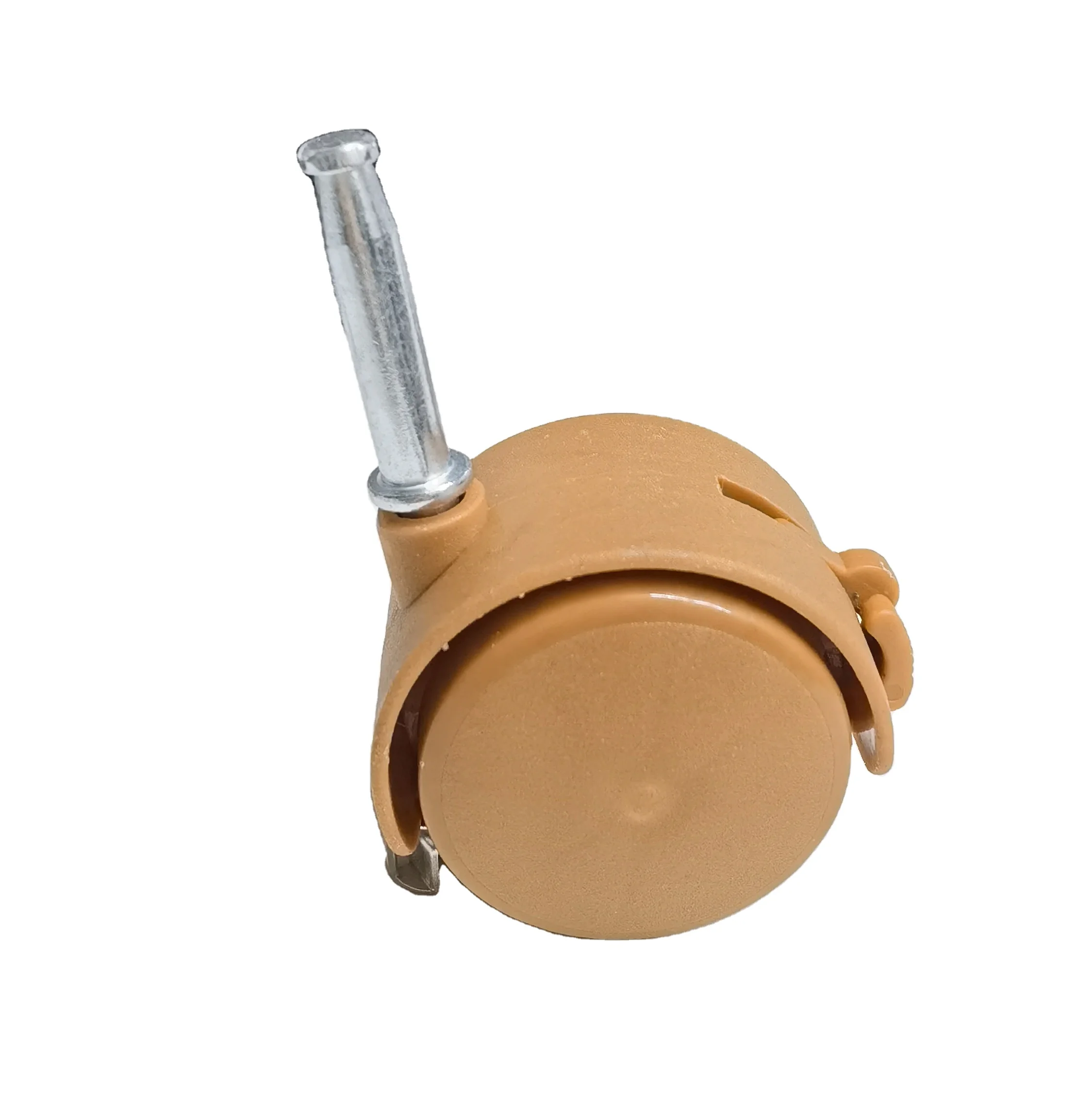 Caster Wheels Furniture Caster with Plastic Sleeve of Iron Rod Brown 2 Inch Contemporary Small Wheels for Furniture Wide Usage