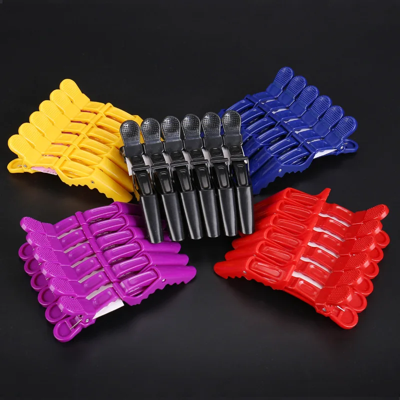 Прочный крепкий зажим для укладки волос крокодил углеродный Аллигатор клипслигатор