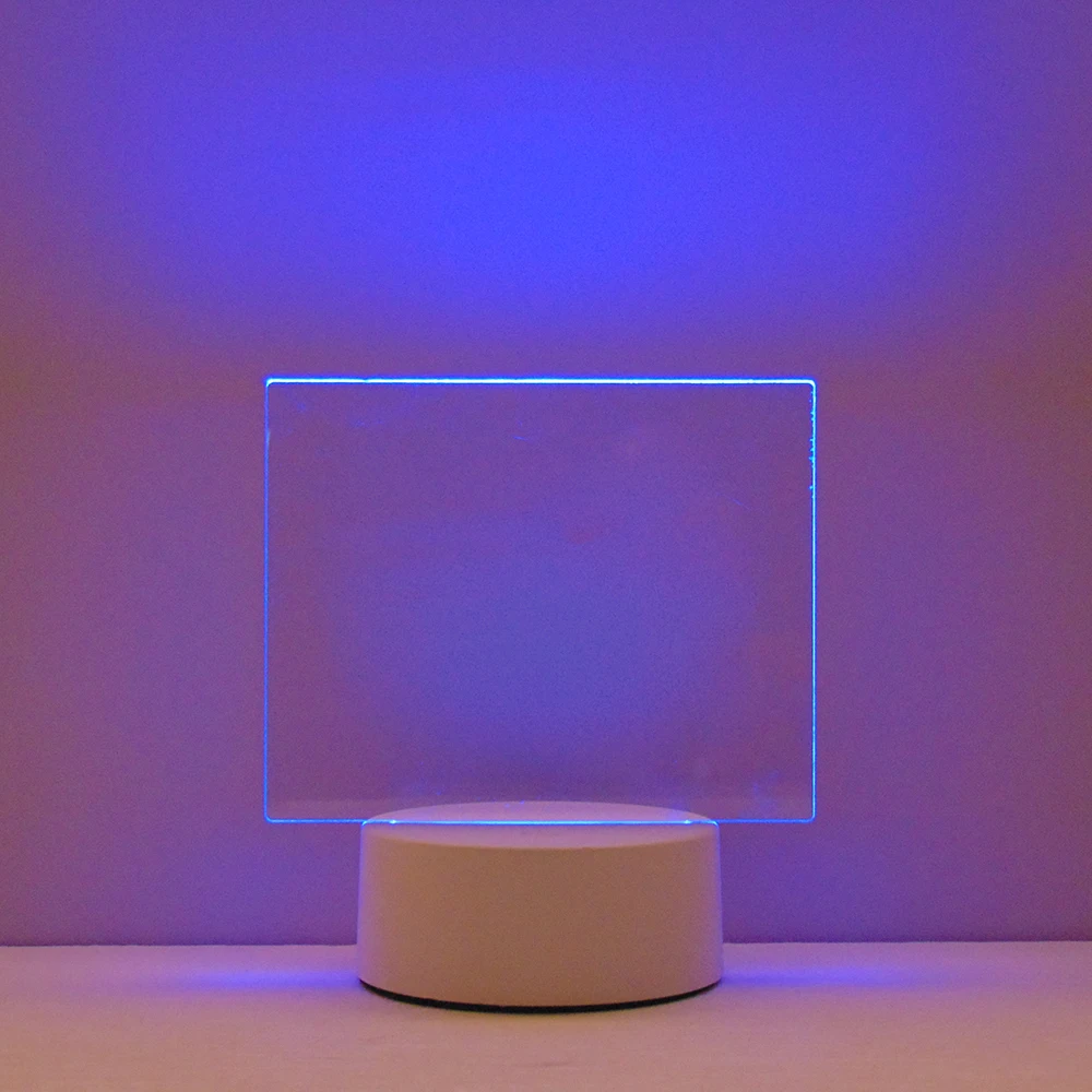 Amazom Hot Sale Free sample DIY Effect Acrylic 3d Decoration Led Illusion Lamp with pen Creative Message Board Night Light
