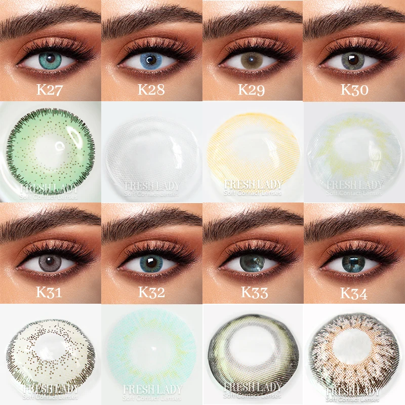 Fresh Lady Dawn Green lentes de contacto de colores cosmetic contact color eye lenses