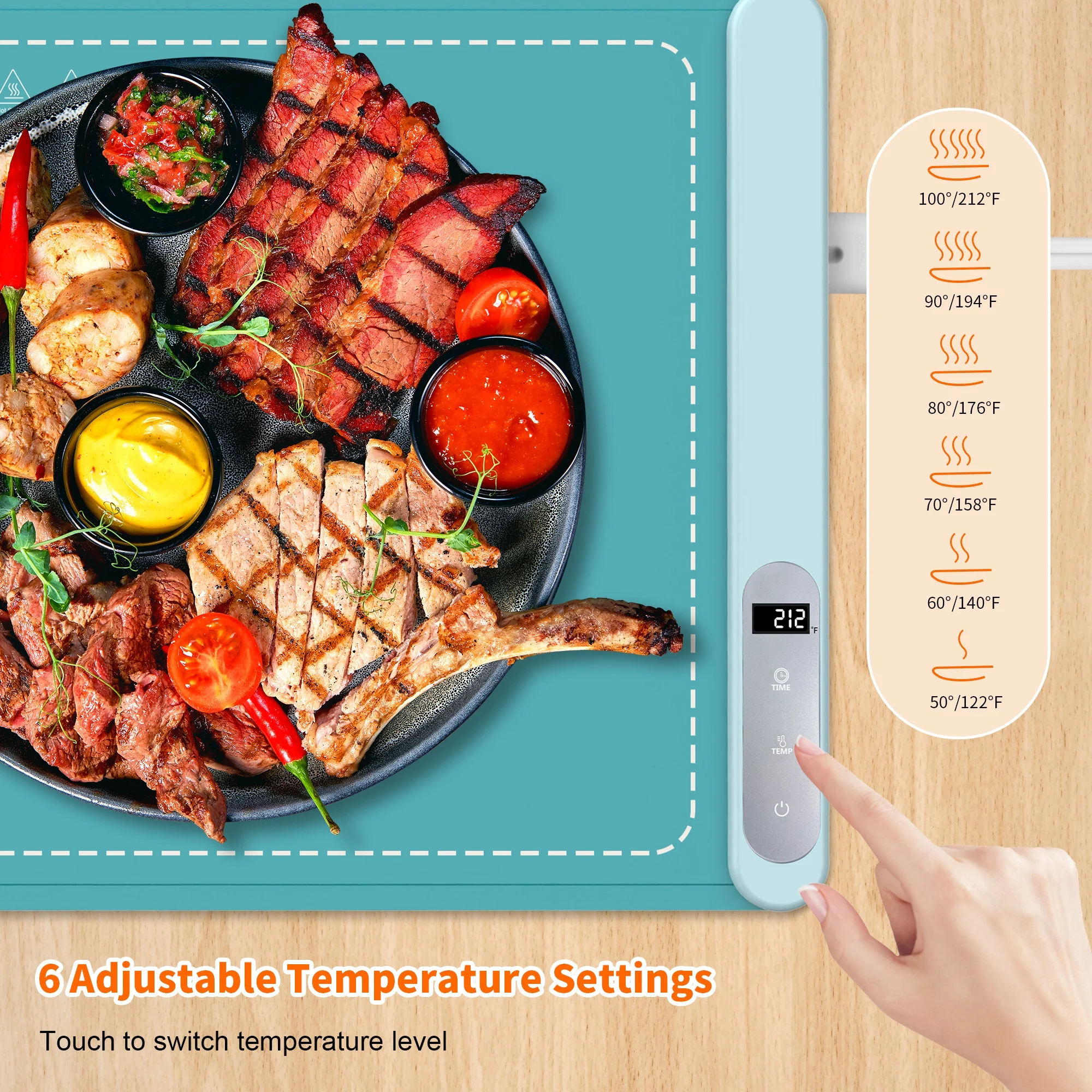 portable roll up hot plates silicone electric warming trays for food
