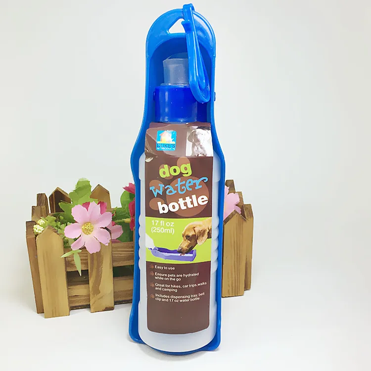 250ML 500ML Outdoor Portable Pet Dog Water Bottles Foldable Tank Drinking Design Travelling Bowl Feeding Dispenser