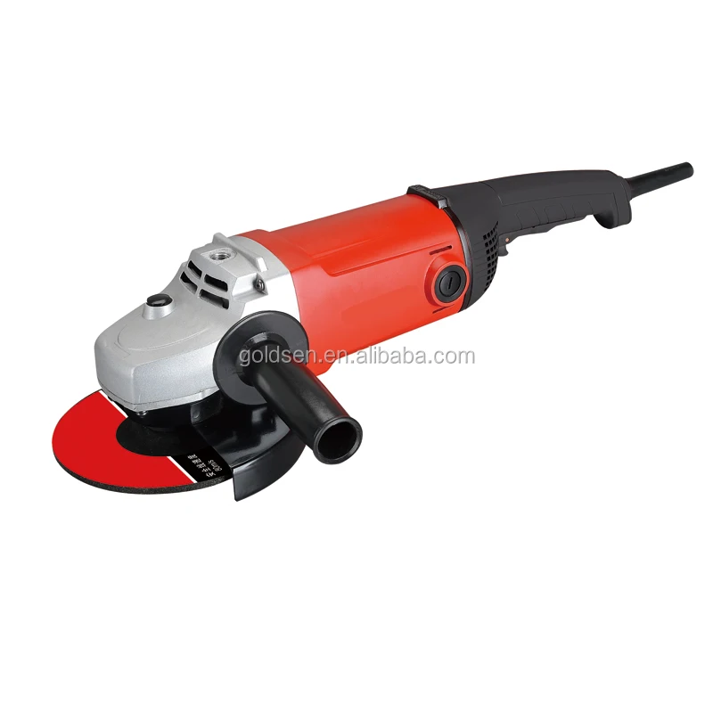 220v 110v 6000rpm Yellow Rotary Paddle Switch Waterproof Big Industrial Grade Electric Large Angle Grinder 2600w 230mm 9In