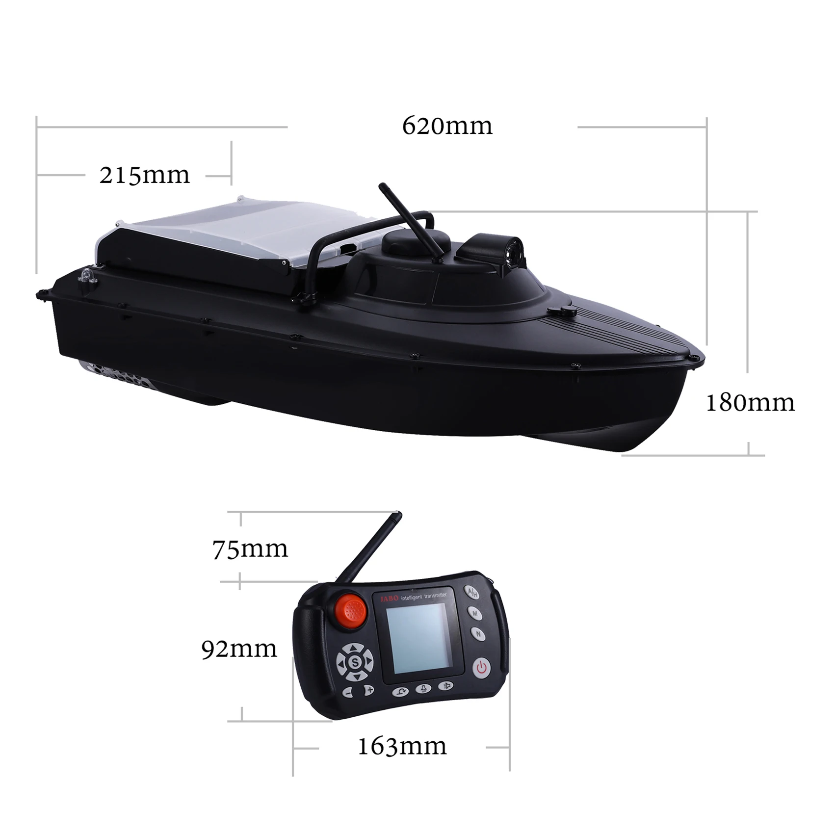 Overseas Warehouse Jaboboat JABO2BG GPS Remote Control Fishing Bait Boats with Fish Finder