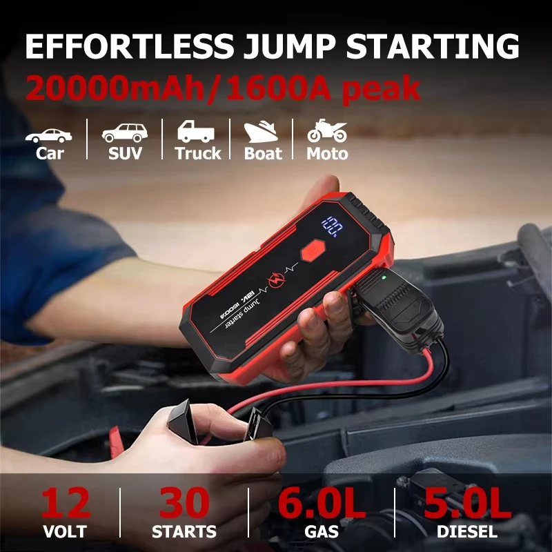 Emergency Start Hot Multi-Functional 20000MAH Battery Car Charging Jumper Wireless Led Electric Smart Car Jump Starter