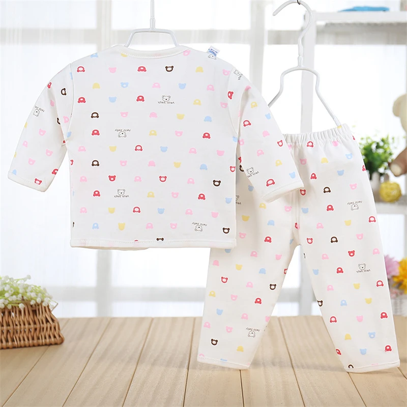 100% cotton baby clothes tops pants two-piece wholesale newborn suit