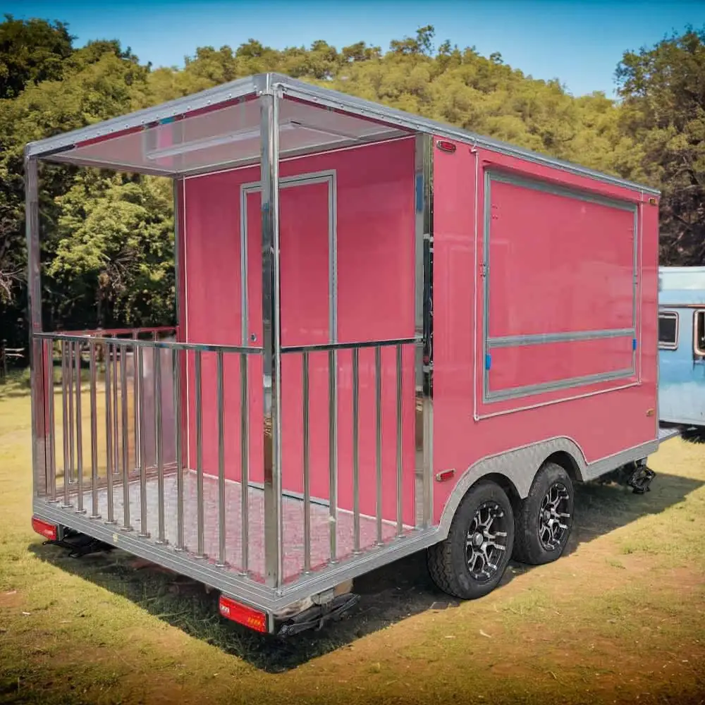 16 ft uk us standard empty fast food cart catering taco cooking equipment cabinets food truck trailer