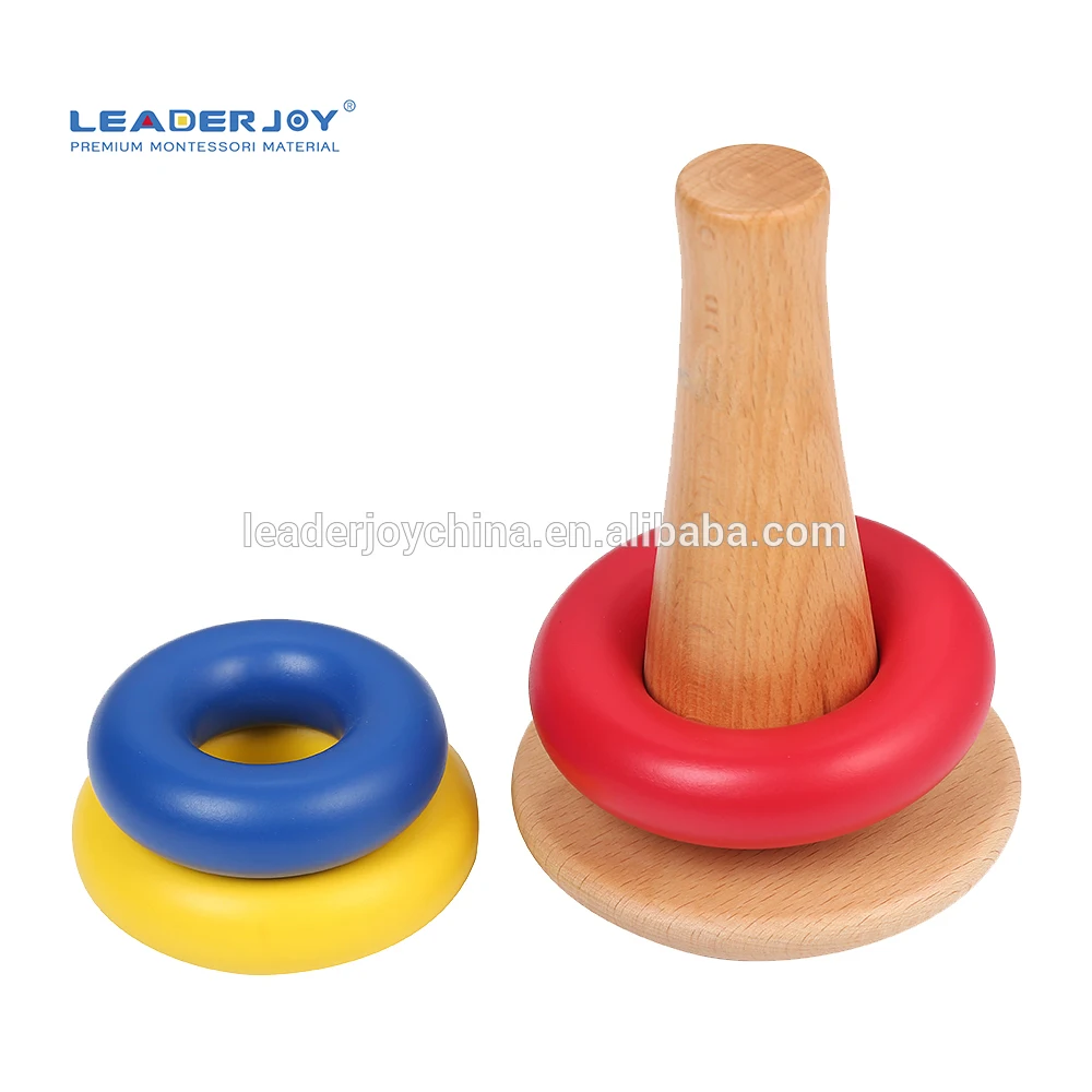 New Wooden House Beautiful Baby Toys Montessori Infant Toddler Toys Stacker