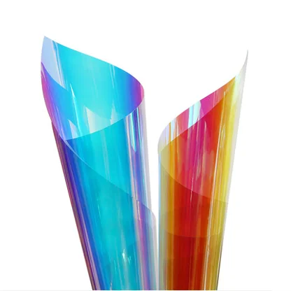 1.38x30m Dichroic transparent adhesive film rainbow for windows that changes color (62410990020)