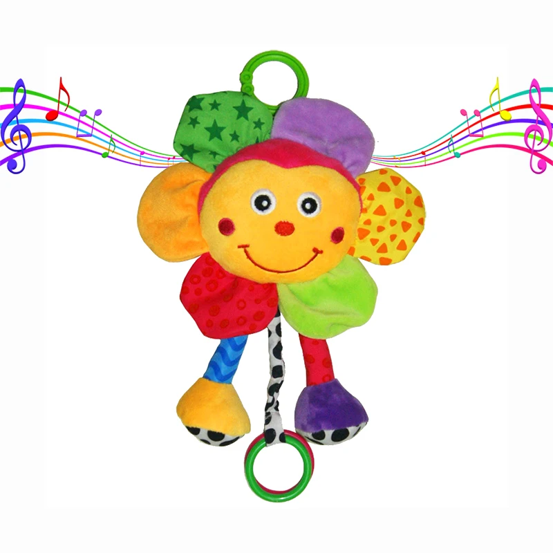 Baby Toys Cute Stuffed Elephant Musical Hanging Toys without battery
