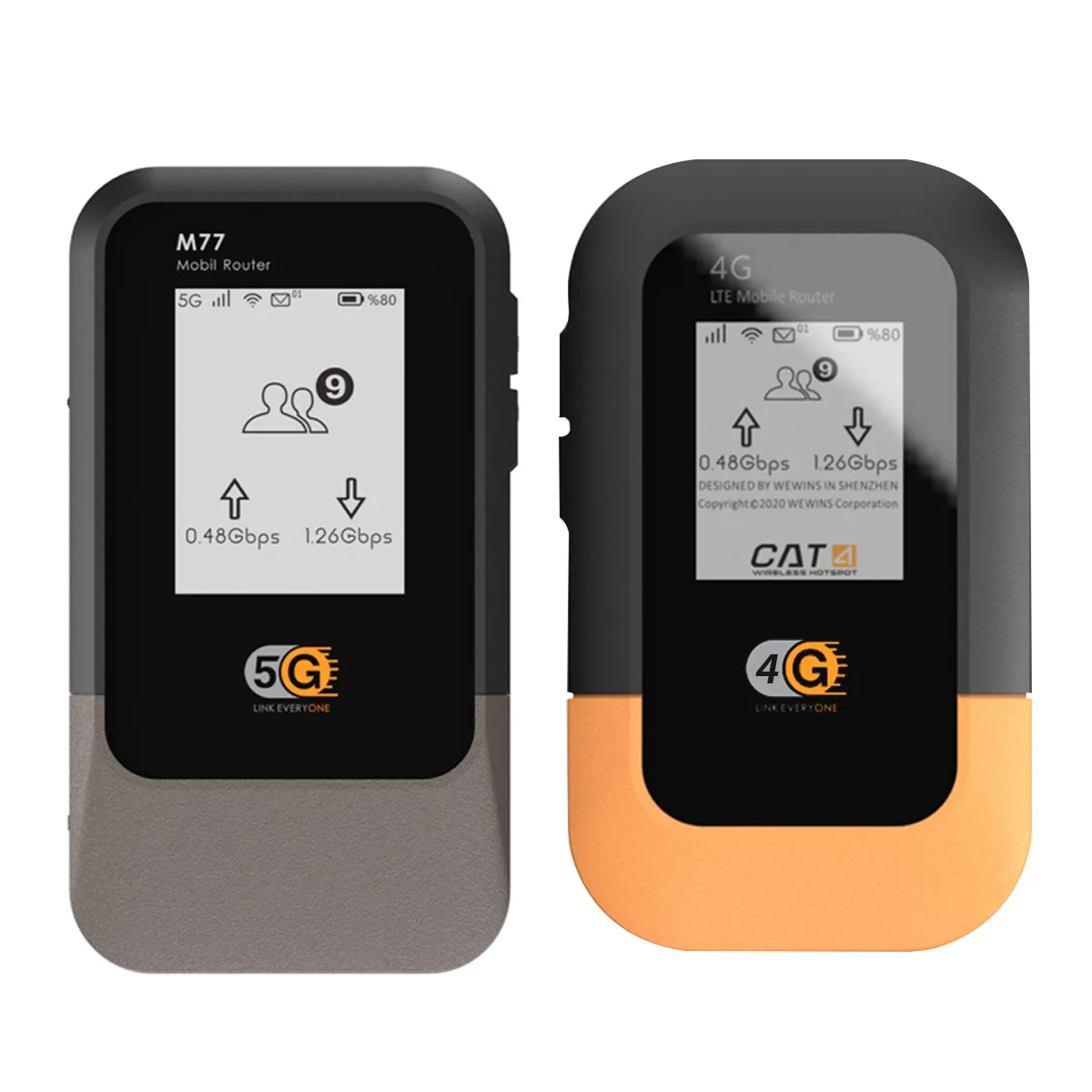 Qitai M47 мобильный Карманный WiFi6 Устройство точки доступа 3000 мАч батарея Type-C Портативный 4G ESIM MiFi роутер