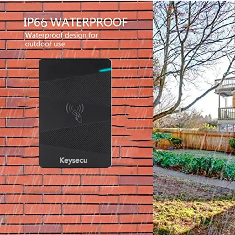 Keysecu Intelligent waterproof 125HZ RFID card reader plastic Keyless access control system