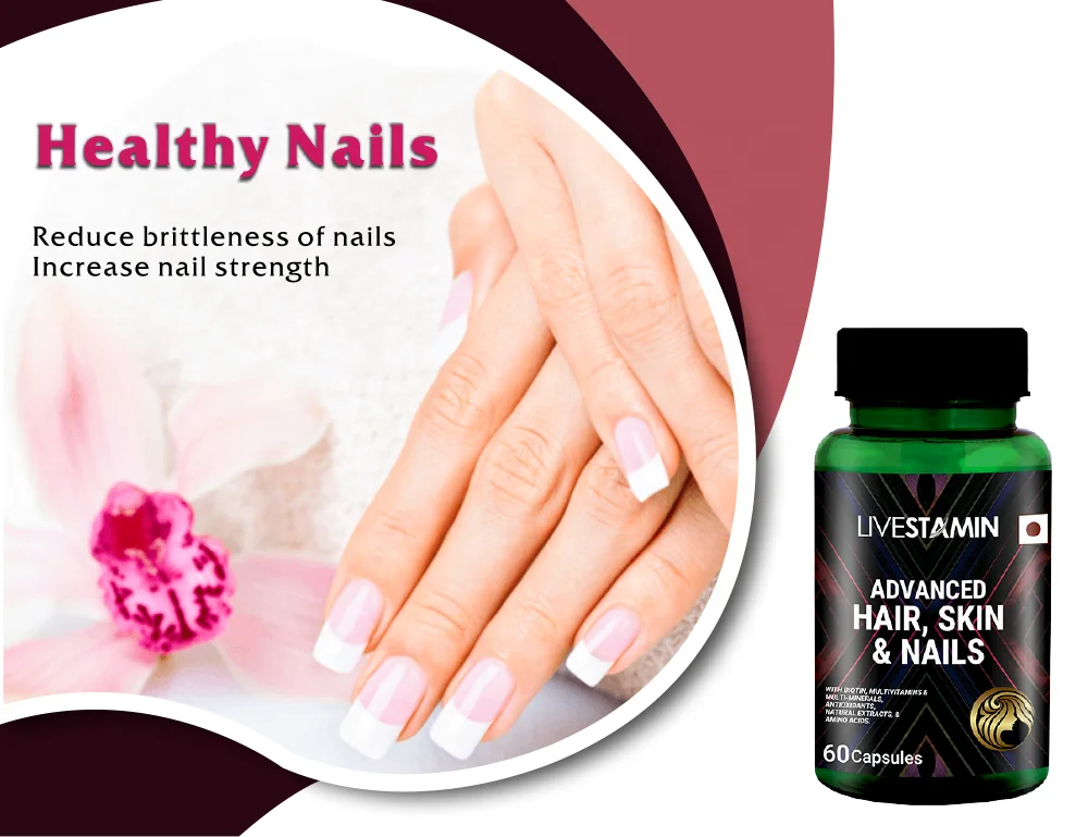 
Advanced Hair Skin & Nails with Biotin 5000 mcg Capsules Vitamins, Minerals & Herbal extracts Supplement Private Label GMP ISO 
