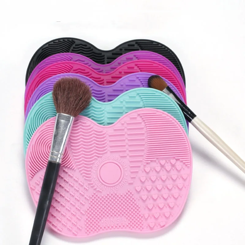 Silicone Beauty Brush Cleaner Cosmetic Makeup Washing Brush Eyebrow Brushes Cleaning Pad WIth suction