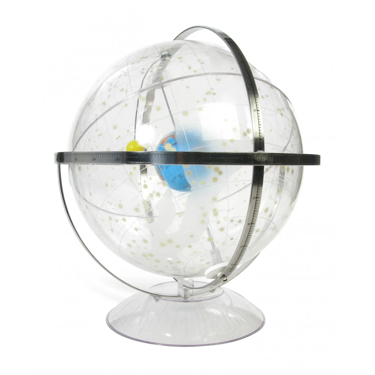 transparent celestial globe clear star map globe