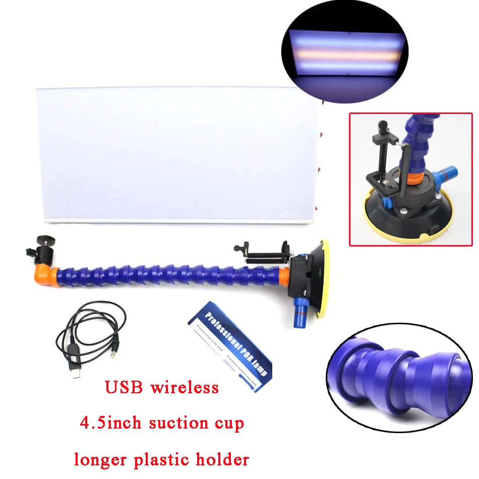 Car LED Stripe Line Board Light with USB wireless 4.5 inch Suction Cup Paintless Dent Repair Tool Kit