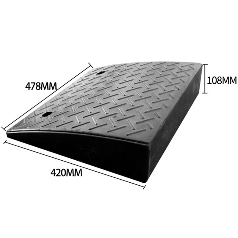 478x420x108mm Non Slip Outdoor Truck Vehicle Safety Passing Kerb Ramps Driveway Rubber curb Ramps