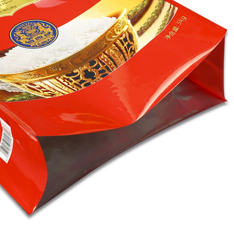 China Suppliers Different Types Custom Logo Design 5kg 10kg Food With Plastic Rice Packaging Bags
