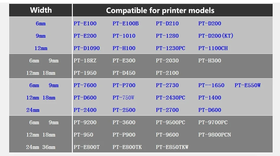 Compatible tz cartridges tze251 tz-251 label tape p touch tape 24mm black on white label tapes
