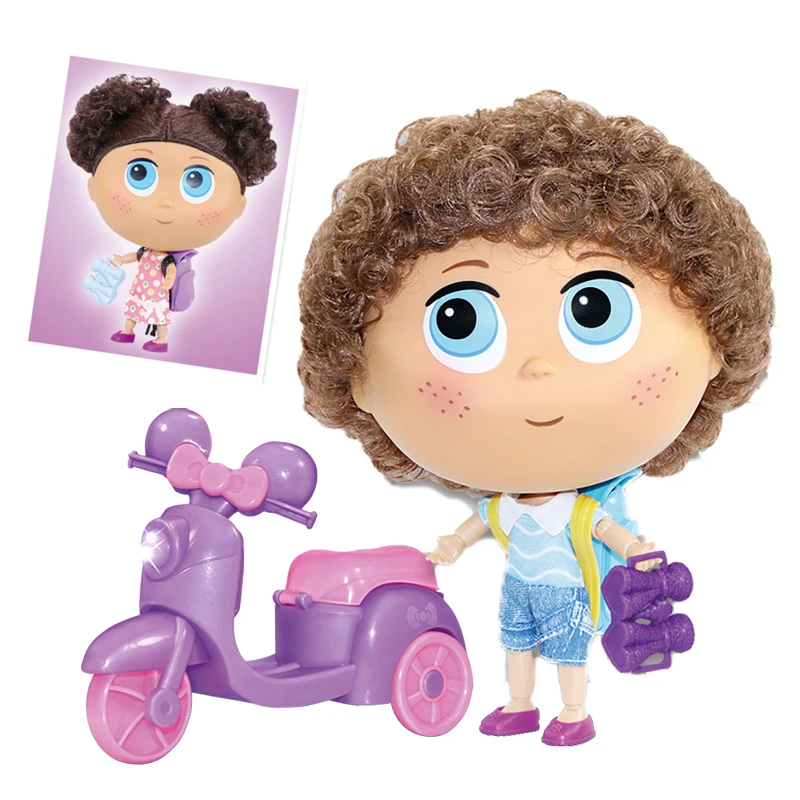 Big head plastic 7 inch 18 cm breeder with movable joint baby doll solid Joint body Fashion Doll Set for kids gift