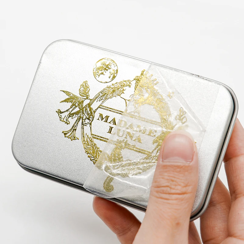 Custom Printed Gold Logo Pressed 3d Label Metal Transparent Transfer Uv Sticker