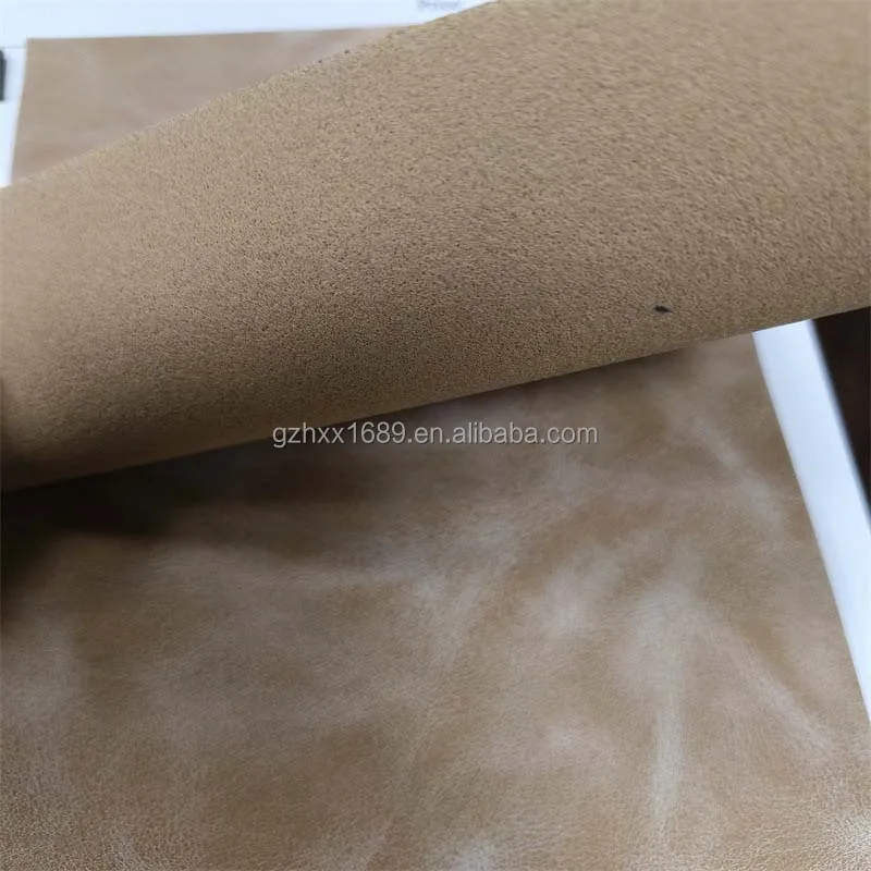 Wholesale 1.5mm Frosted Dual Color Imitation Microfiber PU Leather Luggage Faux Sheet Sofa Synthetic for Shoes