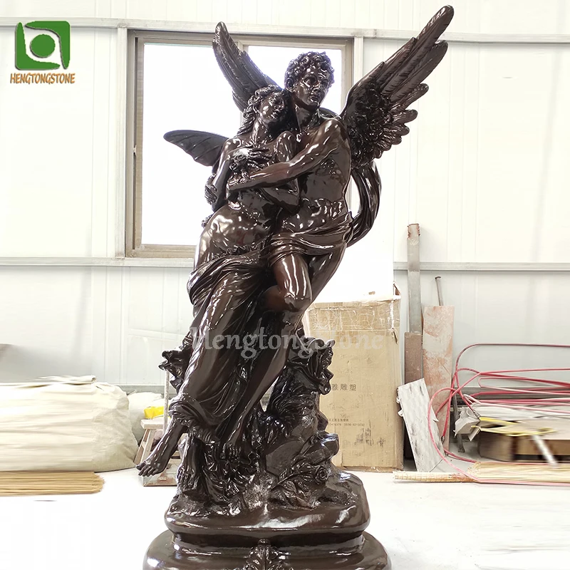 Outdoor Villa Decorative Large Size Fiberglass Resin Customized Color Angel Lover Statue
