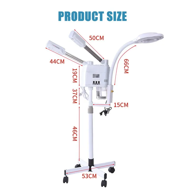 FARSLIM Upgrade 3 in 1 Hot/Cold Facial Salon Steamer Skin Moisturizing with Magnifying Lamp for Facial Skin Rejuvenation