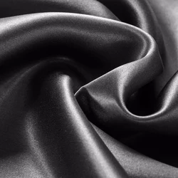 Текстильное постельное белье 100% полиэстер микрофибра черная атласная ткань экологически чистая цена за метр