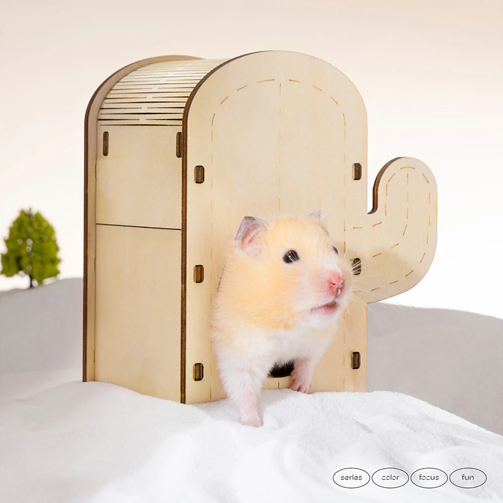 MewooFun New Design Guinea Pig DIY Double/Single Layer Cage Hamster hideout-cactus