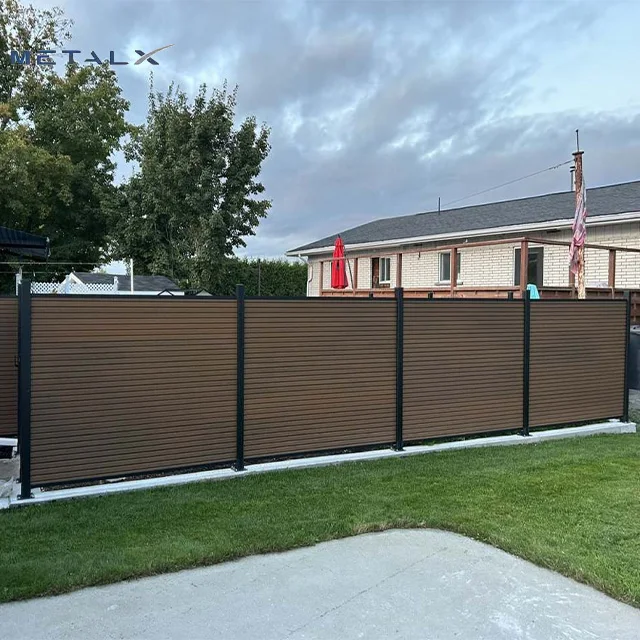 Hot Sale WPC Decking Outdoor Composite Fencing Board WPC Fence Panels Wood Plastic Composite Fence Panels