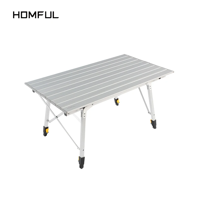 Homful new arrival high quality adjustable folding table aluminum picnic table for outdoor hiking