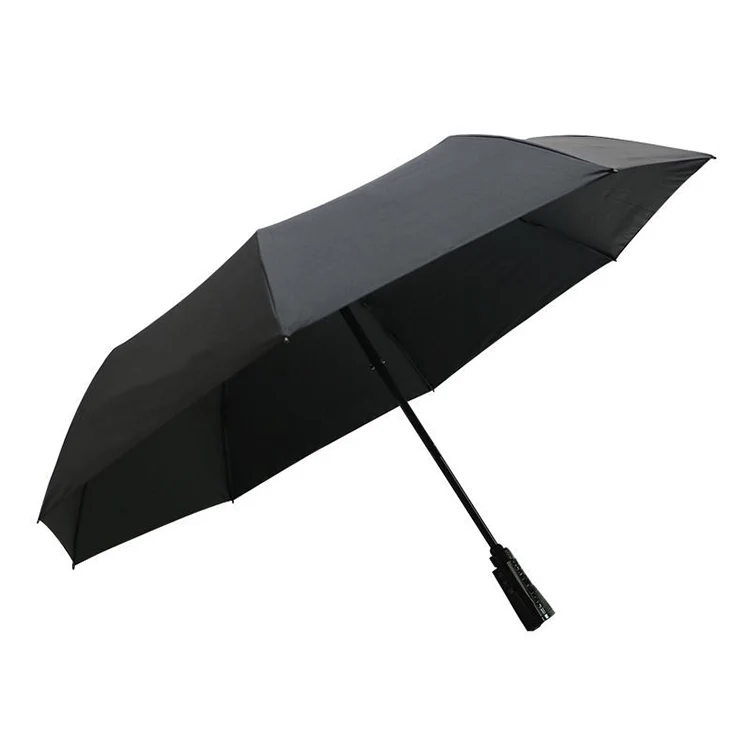 Customized Pattern Black UV Coated Customized Color Logo Rain Umbrella Easy To Carry 3 Folding Umbrella With LOGO