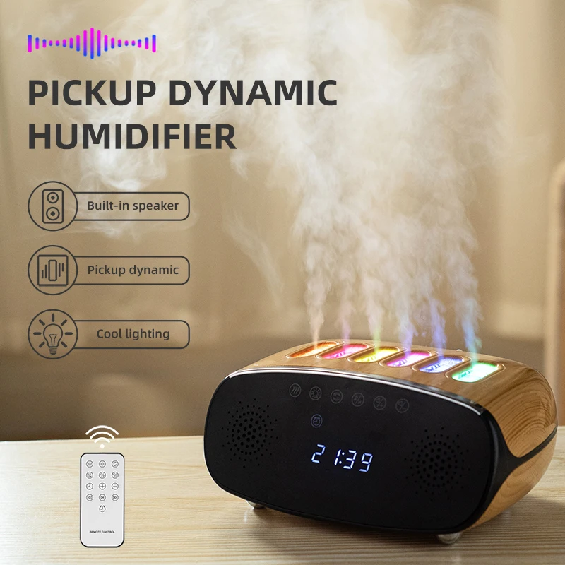 Home Dynamic H2O Humidificador Remote Control Portable Cool Mist Ultrasonic Usb Air Humidifier With Music Speaker