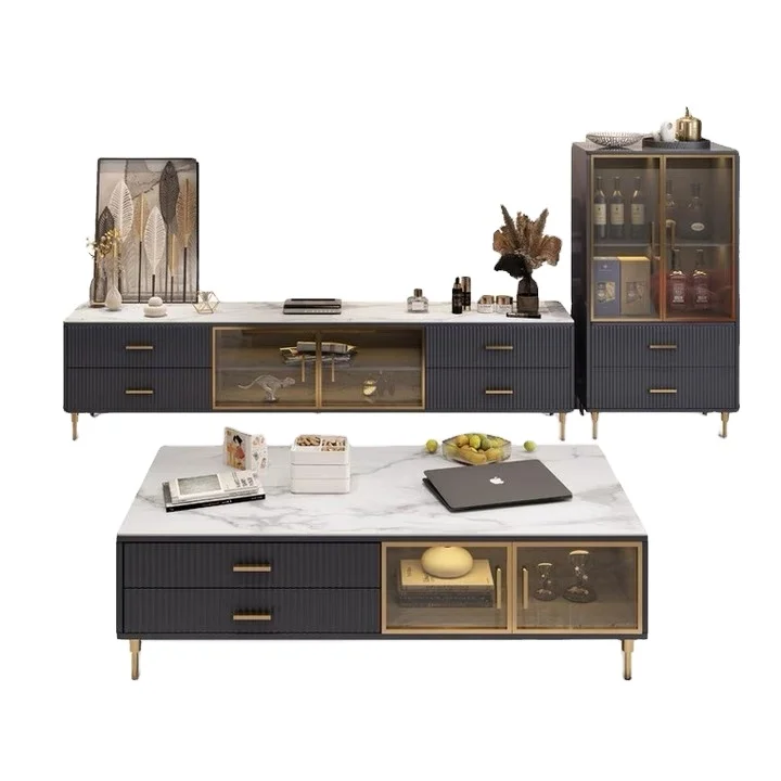 Итальянская новая мраморная тарелка для телевизора, небольшой шкаф для телевизора