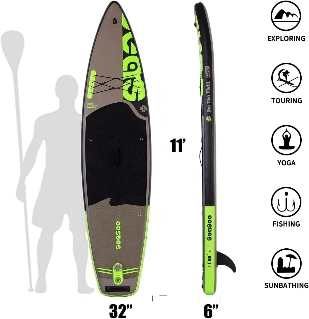 Youth and Adults Beginner Inflatable Paddle Board Game Body SUP for Ocean Waters