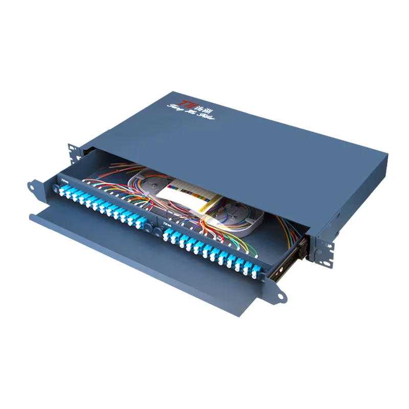 Раздвижной Тип полностью оборудованный FTTH 48 порт LC волоконно-оптическая патч-панель