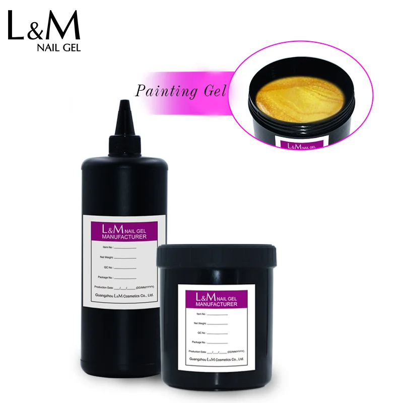 100% original organic extension gel polish Transparent UV Gel bulk 1kg nail arts