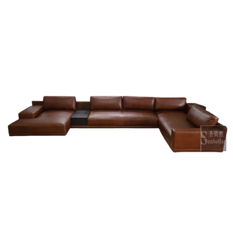 best price concepts modular sectional sofa living room furniture U shape chaise sectional sofa set premium italian leather sofa